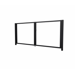 Ворота Жалюзи распашные Grand Line RAL 9005, 4.0*2.00м